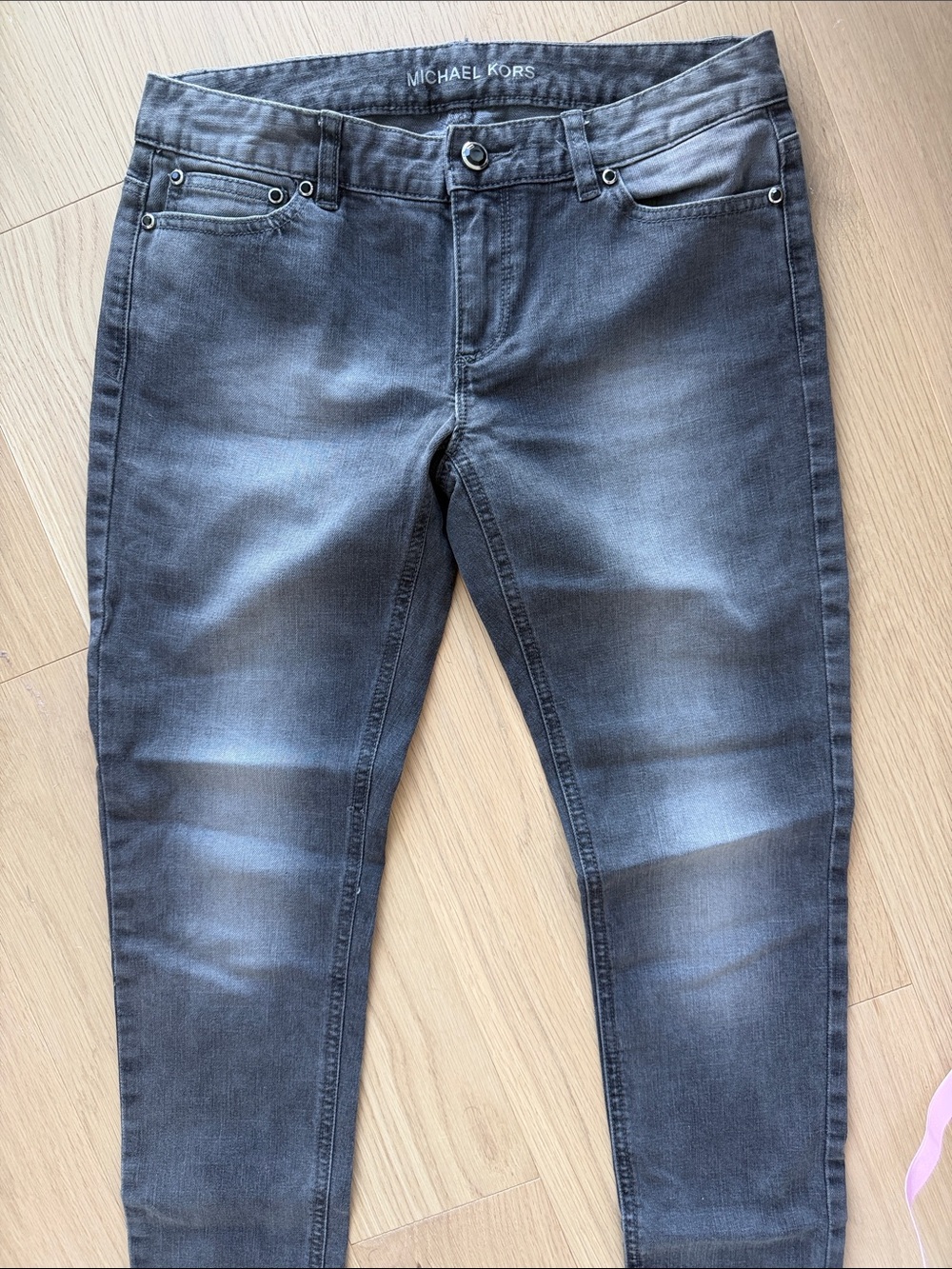 Michael Kors Gray Washed Skinny Jeans
